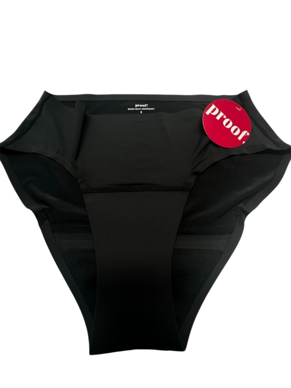 PROOF‎ Super Heavy Absorbency Period Underwear Black Brief Size Small Leakproof
